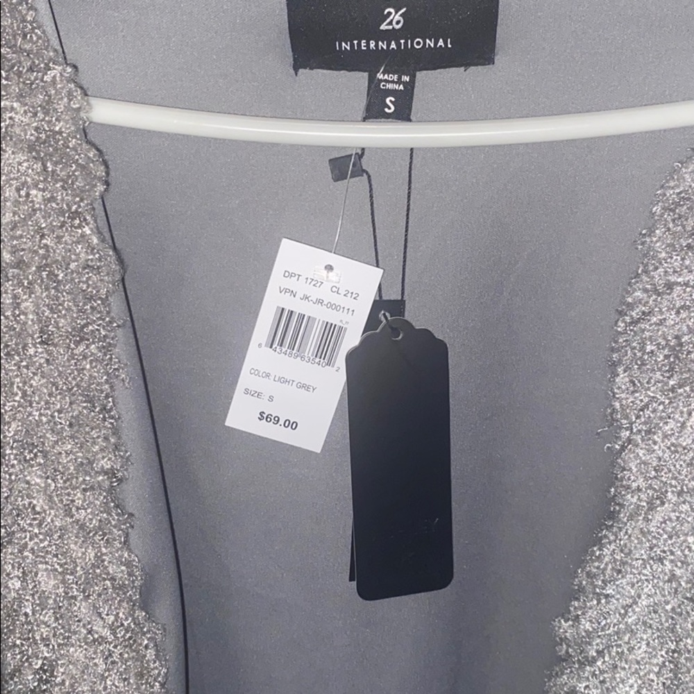 furry grey cardigan sweater - Picture 3 of 3